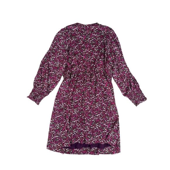 Draper James Long Sleeve Smocked Mini Dress Womens Plus 1X Pink Purple Floral - Picture 4 of 13